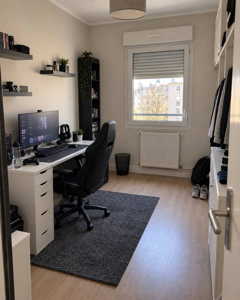 Bureau, coin dressing après les travaux