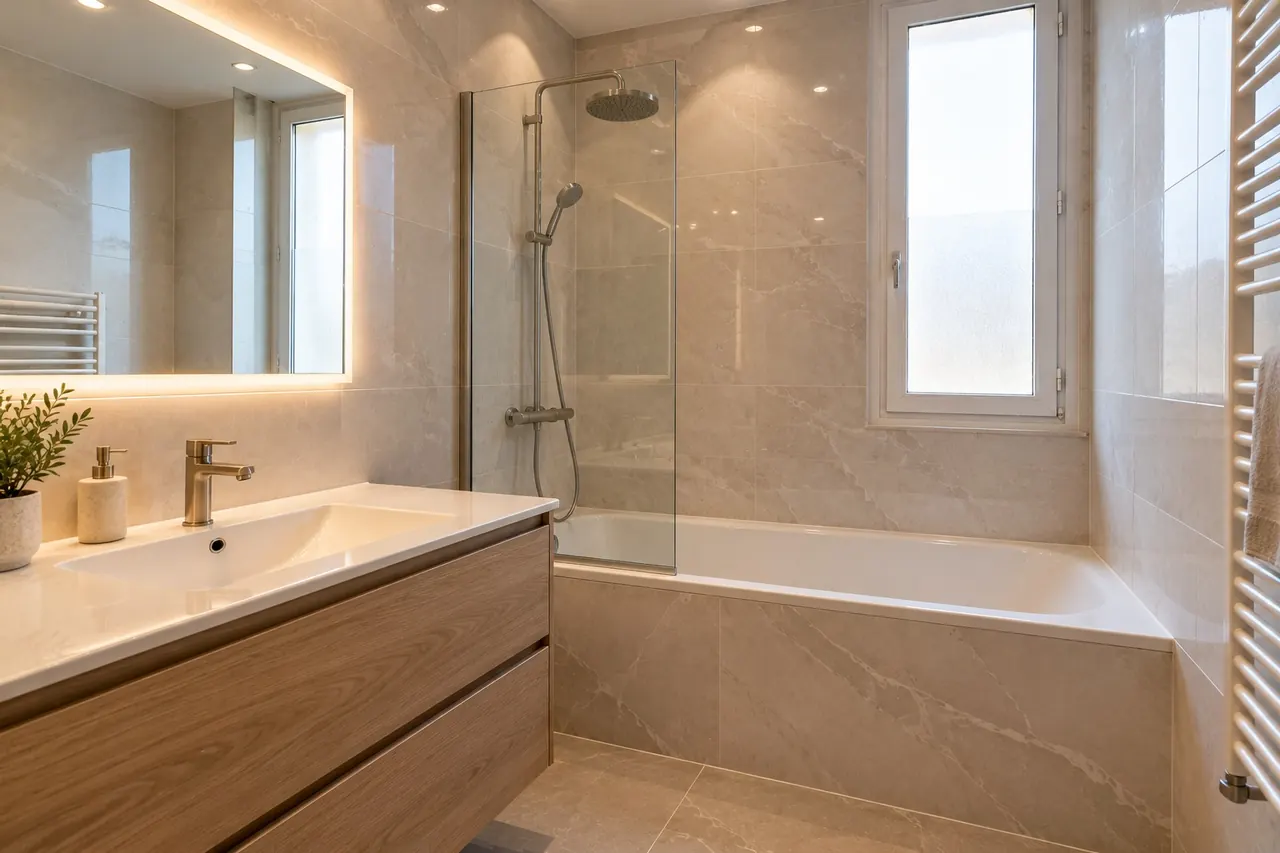 Salle de bain après les travaux