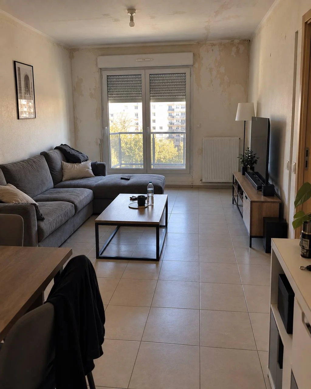 Séjour, vue salon avant les travaux